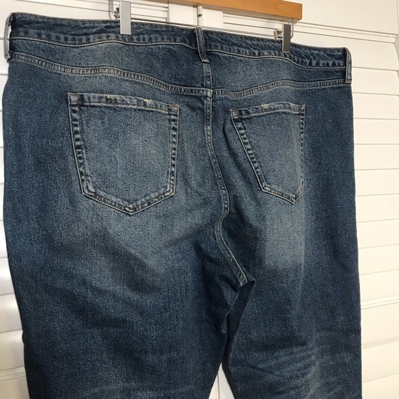 Torrid Straight Classic Denim High-Rise Distressed Cropped Studded Jeans 22R - Picture 10 of 13